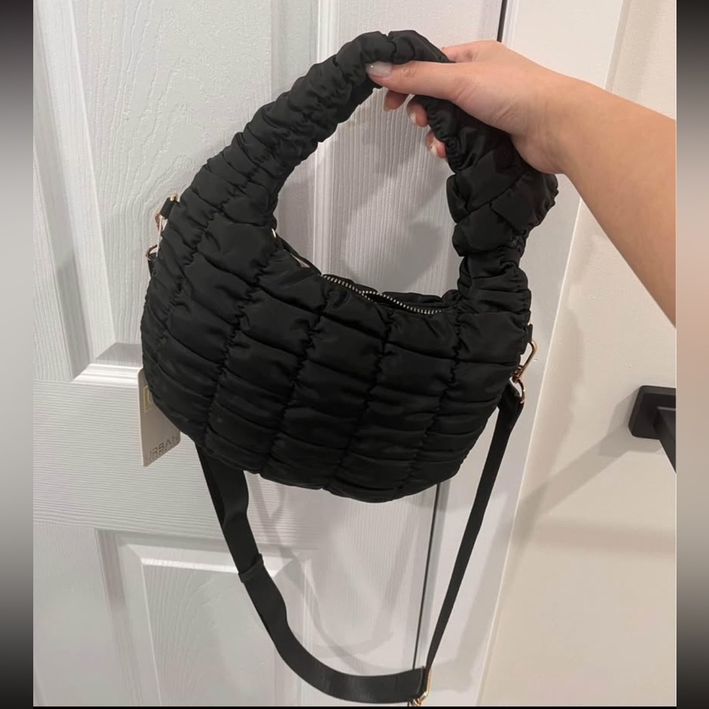 Black Quilted Women's Crossbody Bag